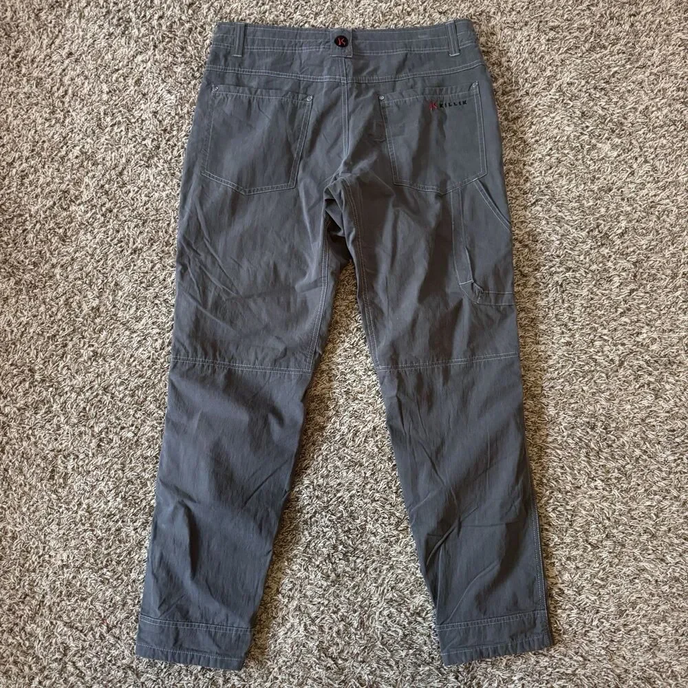 Killik Pants Mens 34x32 Hiking Articulated Knee Gorpcore Utility Grey